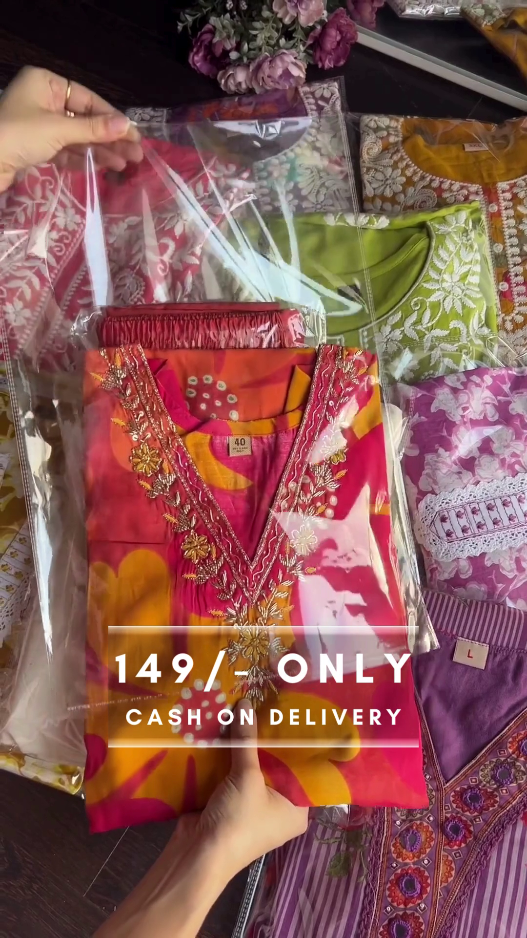 Hand Block Printed Embroidered Kurta Set