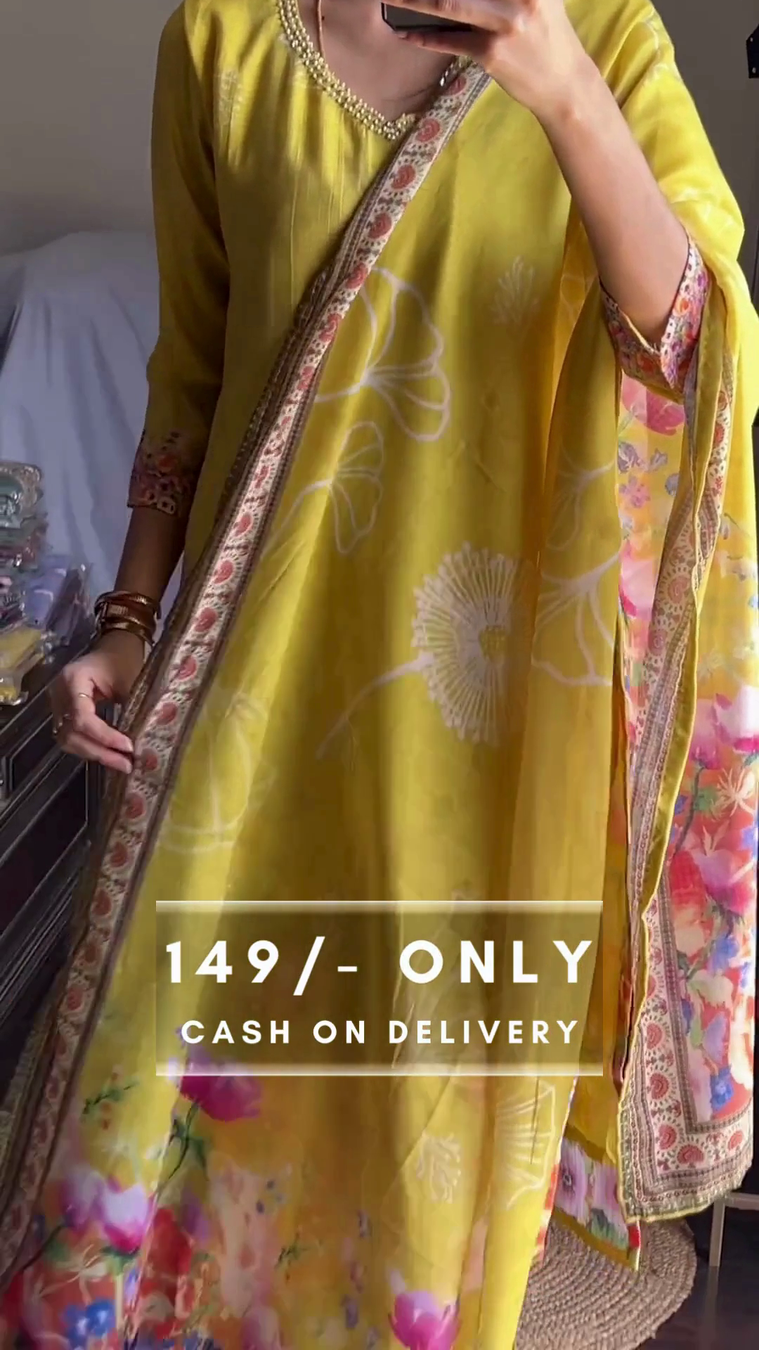 Rangoli Womens Kurta with Pant and Dupatta Set / Kurta Suit Set - Image 2