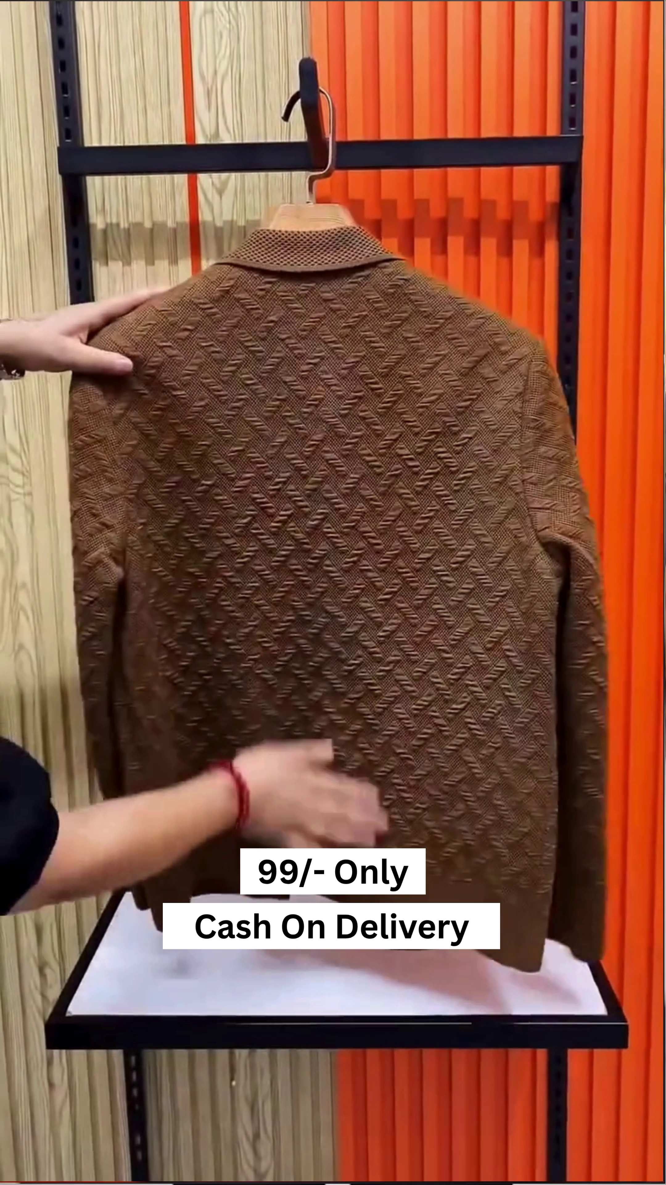 Men's Casual Patterned Sweater Jacket - Image 5