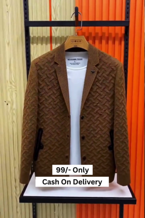 Men's Casual Patterned Sweater Jacket