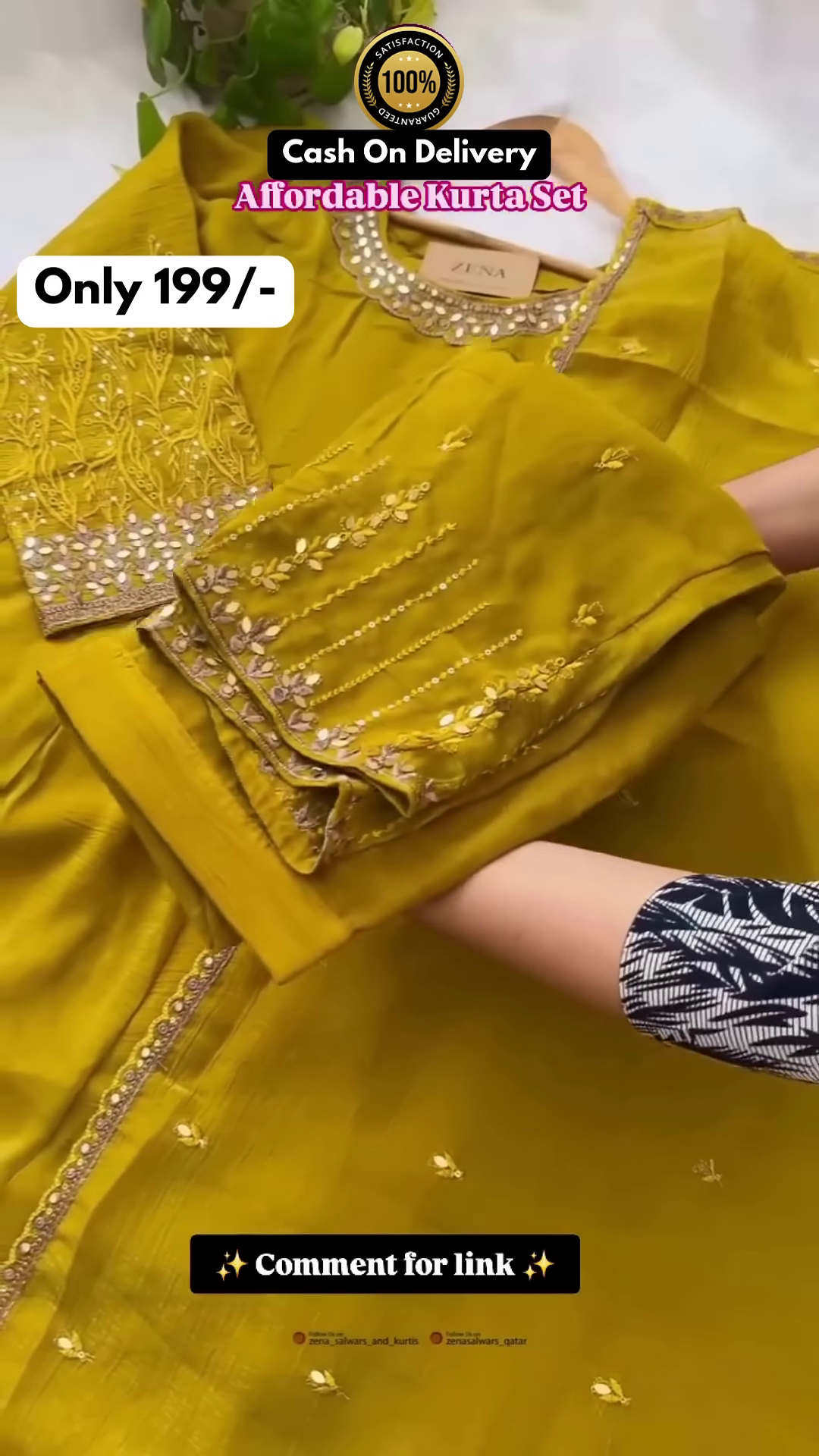 Floral Printed Tie-Up Neck Straight Kurta with Palazzos & Dupatta - Image 6