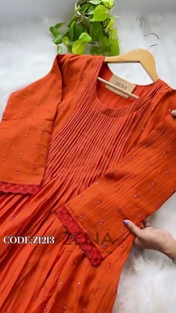 Pure Mul Chanderi Anarkali Suit Set – Elegant Festive Wear - Image 9