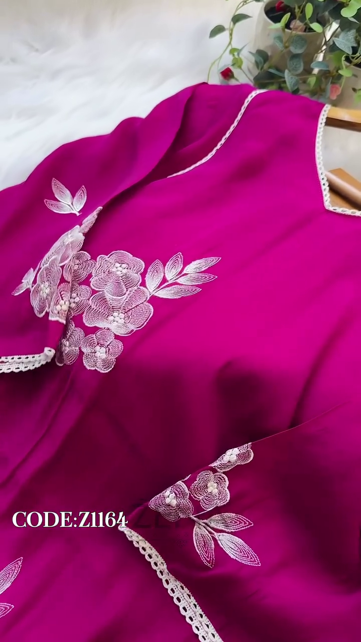 Party Wear Handwork A-Line Set – Top, Bottom & Dupatta - Image 7