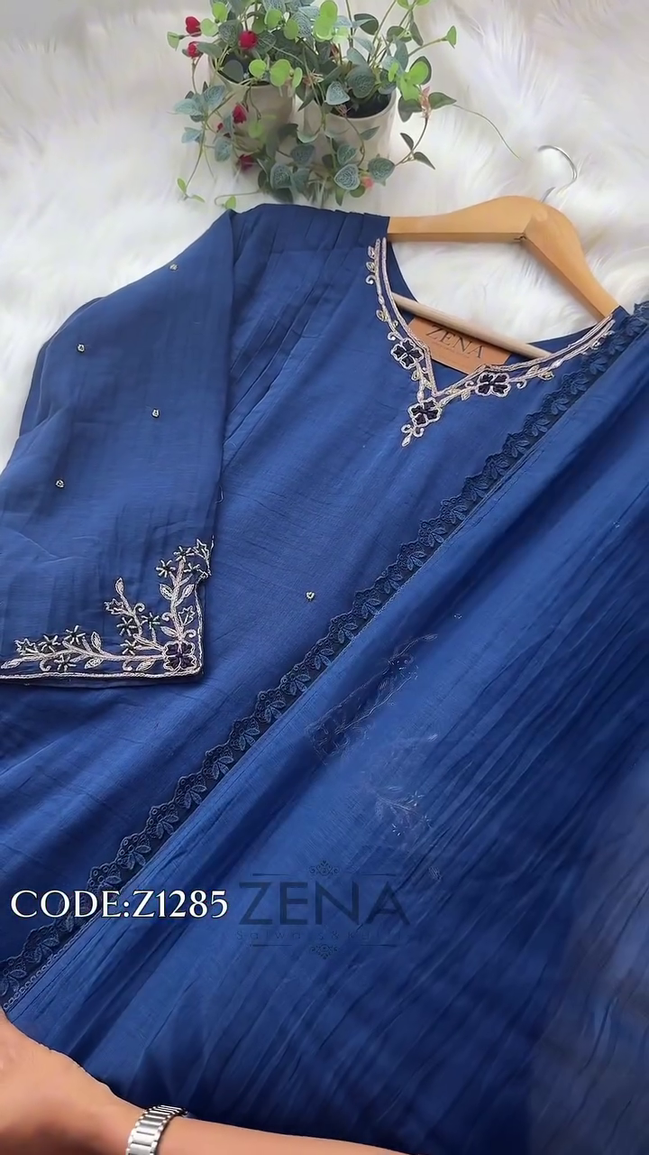 Ready-to-Wear Hand-Embroidered A-Line Kurti Set - Image 8