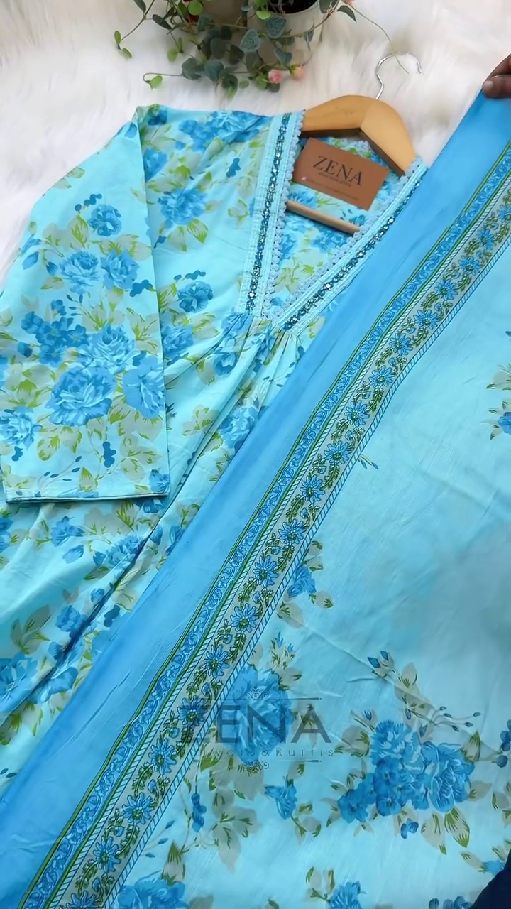 Pure Cotton A-Line Kurti Set – Comfortable & Stylish Daily Wear - Image 8
