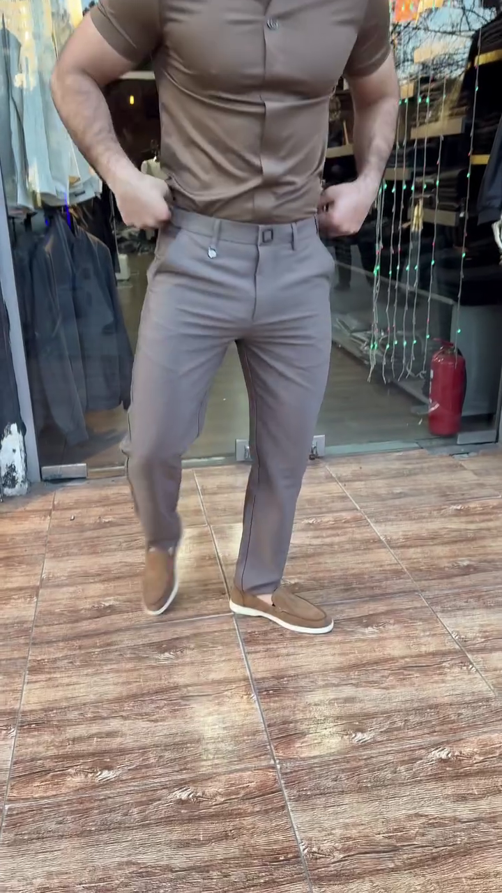 Men Solid Casual Brown Shirt - Image 2